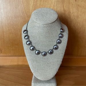 Loft Silver Tone Circle Collar Necklace